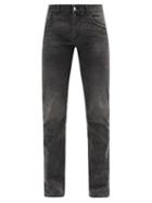 Matchesfashion.com Dolce & Gabbana - Washed Mid-rise Slim-leg Jeans - Mens - Black
