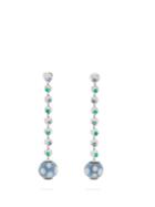 Francesca Villa 18kt White Gold And Venetian Eye-bead Earrings