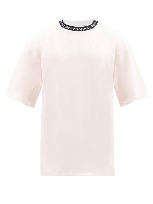 Matchesfashion.com Acne Studios - Extorr Logo-jacquard Jersey T-shirt - Mens - Pink
