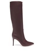Matchesfashion.com Gianvito Rossi - Hansen 85 Point-toe Leather Knee-high Boots - Womens - Burgundy