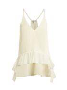 Elizabeth And James Manette Ruffle-trimmed Satin Cami Top