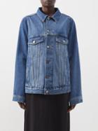 Raey - Organic Cotton-blend Denim Jacket - Womens - Dark Blue