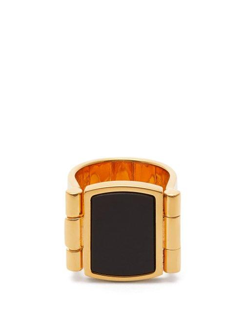 Matchesfashion.com Jil Sander - Flat Top Onyx Ring - Womens - Black