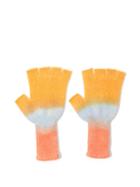 The Elder Statesman - Dip-dye Cashmere Fingerless Gloves - Mens - Orange Multi