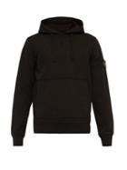 Matchesfashion.com Stone Island - Embroidered Logo Patch Hooded Sweatshirt - Mens - Black