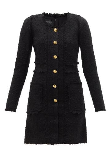 Ladies Rtw Giambattista Valli - Buttoned Tweed Mini Dress - Womens - Black