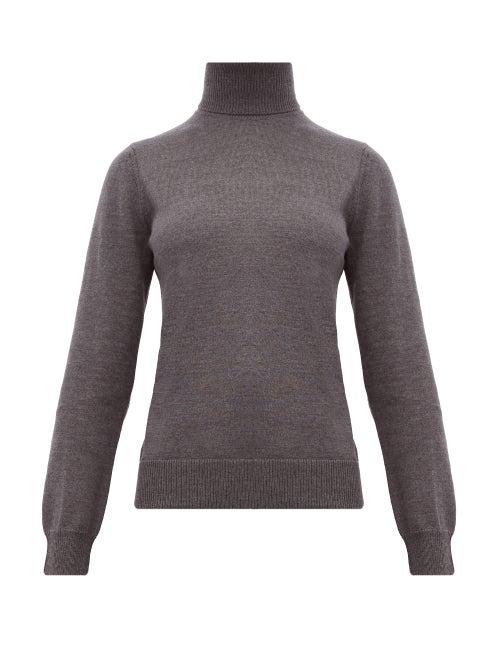 Matchesfashion.com A.p.c. - Sandra Roll Neck Merino Wool Sweater - Womens - Grey