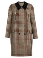 Isabel Marant Friso Checked Contrast-collar Oversized Coat
