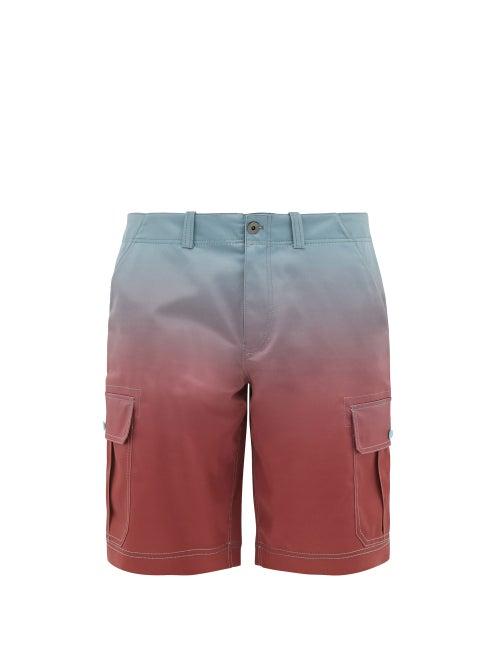 Matchesfashion.com Sies Marjan - Elias Degrad Poplin Cargo Shorts - Mens - Blue Multi