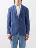 Paul Smith - Patch-pocket Check Wool-hopsack Blazer - Mens - Blue