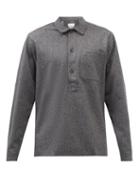 Oliver Spencer - Moorfields Patch-pocket Wool-flannel Shirt - Mens - Dark Grey