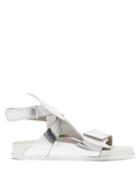 Matchesfashion.com Birkenstock X Csm - Bukarest Metallic-leather Sandals - Womens - Silver Multi