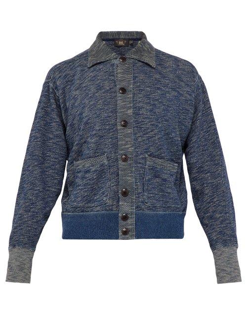 Matchesfashion.com Rrl - Melange Cotton Cardigan - Mens - Indigo
