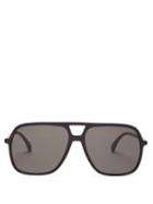 Matchesfashion.com Gucci - Aviator Acetate Sunglasses - Womens - Black