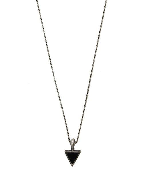 Matchesfashion.com Emanuele Bicocchi - Triangle Charm Sterling Silver Necklace - Mens - Silver