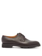 Matchesfashion.com John Lobb - Croft Grained Leather Derby Shoes - Mens - Black