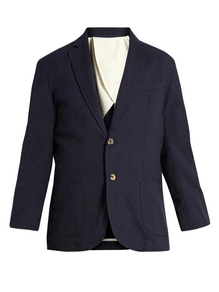 De Bonne Facture Stretch-cotton Seersucker Jacket