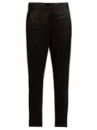 Elizabeth And James Foster Satin Mid-rise Cropped Trousers