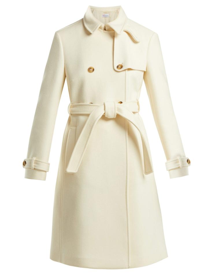Redvalentino Double Breasted Belted Wool Coat