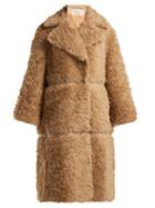Matchesfashion.com Vika Gazinskaya - Faux Fur Alpaca Blend Coat - Womens - Camel