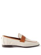 Bougeotte - Penny-strap Linen-canvas Loafers - Mens - Beige