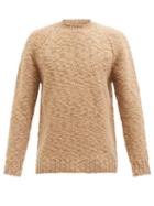 Auralee - Raglan-sleeve Slubbed-wool Sweater - Mens - Beige