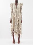 Zimmermann - Celestial Zodiac Star Appliqu Tulle Dress - Womens - Champagne