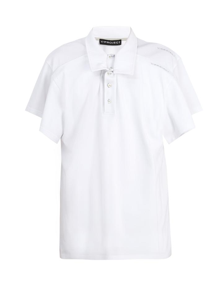 Y Project Overlay-detail Cotton-piqu Polo Shirt