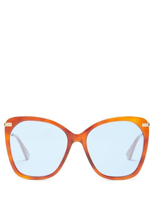 Matchesfashion.com Gucci - Oversized Tortoiseshell Sunglasses - Womens - Tortoiseshell