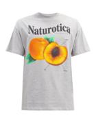 Matchesfashion.com Christopher Kane - Naturotica Peach-print Cotton-jersey T-shirt - Mens - Grey