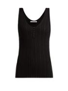 Matchesfashion.com Altuzarra - Mirto Knitted Wool Blend Tank Top - Womens - Black