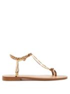 Matchesfashion.com Lvaro - Alila Chain Plaited Leather Sandals - Womens - Gold