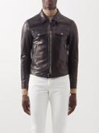 Tom Ford - Zipped Leather Jacket - Mens - Black