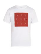 Matchesfashion.com Saturdays Nyc - Stencil Grid Print Cotton T Shirt - Mens - White