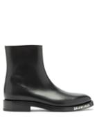 Matchesfashion.com Balenciaga - Sole-logo Leather Boots - Mens - Black