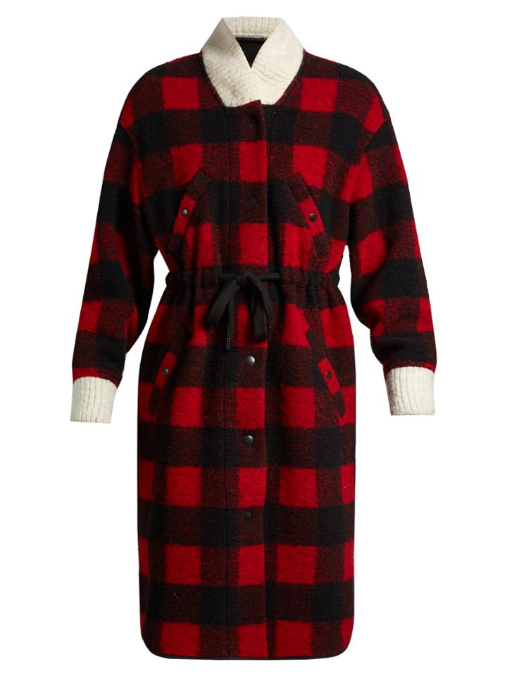Isabel Marant Étoile Glitz Tie-waist Checked Coat