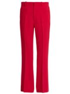 Matchesfashion.com Gucci - High Rise Flared Cropped Stretch Cady Trousers - Womens - Pink