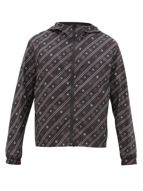 Matchesfashion.com Fendi - Karlighraphy Reversible Shell Hooded Jacket - Mens - Black