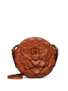 Matchesfashion.com Valentino Garavani - Atelier Round Petal-effect Leaather Cross-body Bag - Womens - Tan