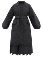 Cecilie Bahnsen - Jennifer Quilted-satin Coat - Womens - Black