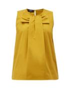 Matchesfashion.com Rochas - Pamela Bow Front Cotton Poplin Blouse - Womens - Yellow