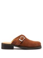 Mens Shoes Our Legacy - Camion Buckled Backless Suede Loafers - Mens - Brown