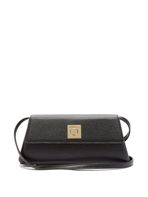 Matchesfashion.com Sparrows Weave - The Clutch Lizard Effect Leather Cross Body Bag - Womens - Black