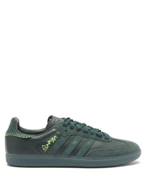 Matchesfashion.com Adidas X Jonah Hill - Samba Leather And Suede Trainers - Mens - Green