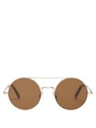 Matchesfashion.com Cutler And Gross - Round Frame Sunglasses - Mens - Gold