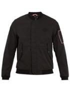 Matchesfashion.com Moncler - Jerry Logo Appliqu Gabardine Bomber Jacket - Mens - Black