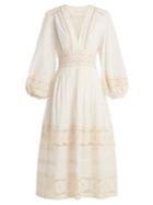 Zimmermann Prima Polka-dot Embroidered Cotton Dress