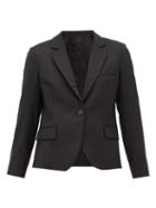 Matchesfashion.com Nili Lotan - Julietta Pinstriped Wool Blend Jacket - Womens - Black White