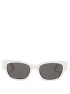 Celine Eyewear - Square Acetate Sunglasses - Womens - Ivory