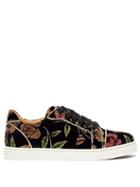 Matchesfashion.com Christian Louboutin - Vieira Orlato Floral Glitter & Velvet Trainers - Womens - Black Multi